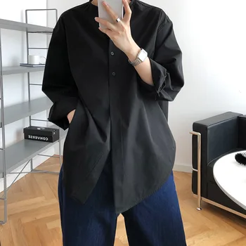 Señoras Blusa de la Tendencia de la Moda Salvaje Harajuku Retro Camisetas de 2020 Nuevas Casual Color Sólido Completo de la manga Suelta Temperamento Camisetas de Mujer