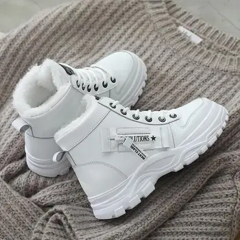 Las mujeres de Invierno Botas de Nieve de 2019 Nuevo Estilo de la Moda de Alta superior Zapatos Casual Mujer Impermeable Caliente Mujer Femenina de Alta Calidad M4-28
