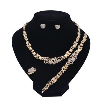 20 Set/Mucho XO sistema de la joyería para las mujeres 14K Collar de oro de los Pendientes de la joyería Nupcial conjuntos de mujeres Nigerianas de la exhibición de la joyería
