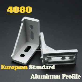 HOTSale de 5pcs 4080 esquina de ajuste de ángulo de aluminio L tipo de soporte del conector del sujetador partido 4080 industrial de aluminio de perfil