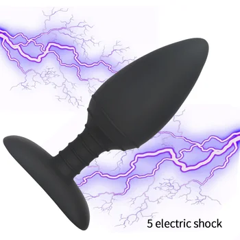 Choque eléctrico Plug Anal Para hombres Masajeador de Próstata Butt Plug Punto G Anal Expansión Vibrador Juguetes Sexuales para los Hombres Gay Juegos de Adultos
