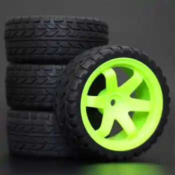 4pcs RC Neumáticos para 1/10 de Plástico y Ruedas de 26 mm de Espuma de Insertar En Carretera Coche HPI HSP Piezas de Repuesto 703