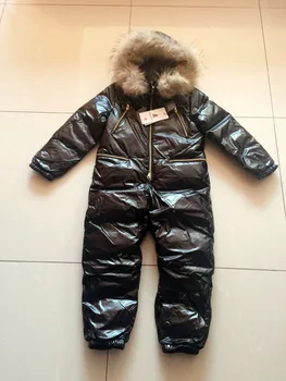 Los niños rusos de down de monos caliente de espesor Chicos chicas de esquí de montaña chaquetas de down de 5 a 10 años de edad