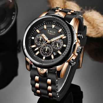 Relogio Masculino Nueva Moda Reloj de los Hombres LIGE Mejores marcas de Relojes de Deporte para Hombre Impermeable Reloj de Cuarzo de Hombre Casual Militar reloj de Pulsera