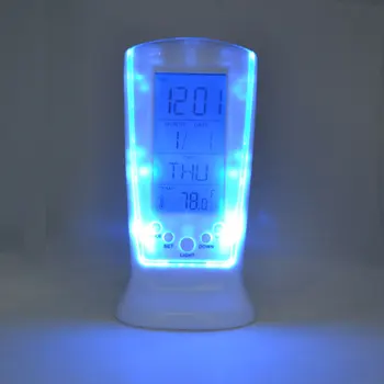 Luz de fondo azul Reloj despertador Digital de Escritorio de Reloj de Mesa Reloj de Repetición de alarma de Reloj Led reloj despertador Electrónica Digital LED Reloj