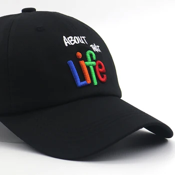 Acerca de que la vida sombrero gorra unisex de la moda бейсболка 3D bordado кепка hip hop gorra de béisbol de nuevo papá sombreros de alta calidad