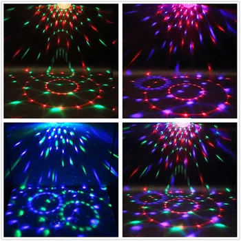 Etapa de Luz Láser Proyector de LED de la Bola de Discoteca de la Lámpara de Baile DJ decoraciones de Navidad para la Decoración del Hogar Estroboscópica Club de Parte de la Familia de KTV