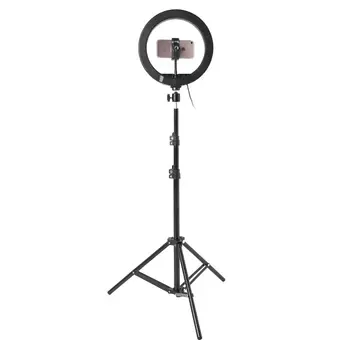 Fotulato Foto LED Selfie Luz de Relleno 10pulgadas Regulable, Teléfono con Cámara de 26CM Anillo de la Lámpara Con Soporte Trípode Para el Maquillaje de Vídeo en Vivo en Estudio