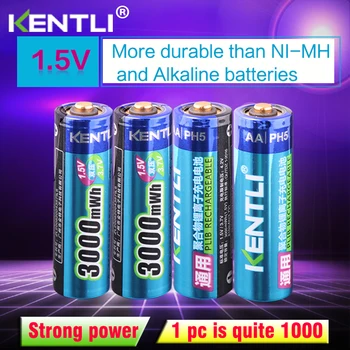 KENTLI 4pcs/lot voltaje Estable 3000mWh baterías aa de 1.5 V batería recargable de polímero de litio li-ion batería para cámara ect