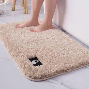 Alta de pelo cuarto de baño puerta del baño absorbente tapete alfombra dormitorio antideslizante almohadilla del pie alfombra de baño cuarto de baño mat alfombra de baño cuarto de baño