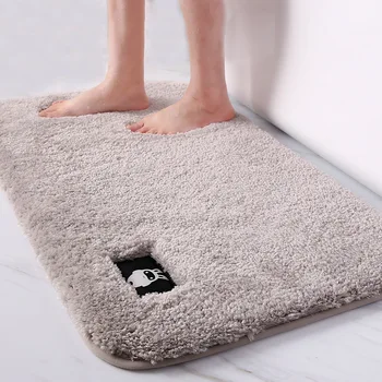 Alta de pelo cuarto de baño puerta del baño absorbente tapete alfombra dormitorio antideslizante almohadilla del pie alfombra de baño cuarto de baño mat alfombra de baño cuarto de baño