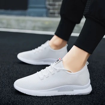 2019 Primavera Otoño Clásico de Nueva Zapatos de Hombre de Corte Bajo de la malla de la Moda para Hombre de Baja la parte Superior de la Moda de los Hombres Zapatos para Caminar Blanco de la Zapatilla de deporte Unisex