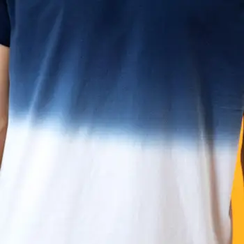 SIMWOOD Dip Colorante de Contraste Color de la camiseta de los Hombres O-cuello de la Carta de Impresión de la Moda Streetwear Algodón Transpirable Tops SJ120895