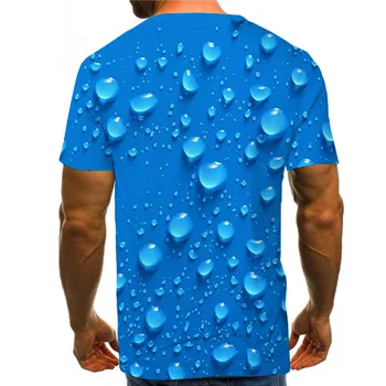 Fuera Blanca y agua azul camiseta de los Hombres Divertidos de la Burbuja 3D T-shirt Impreso Unisex Casual Tops Nueva Harajuku de Manga Corta Camiseta de los Hombres