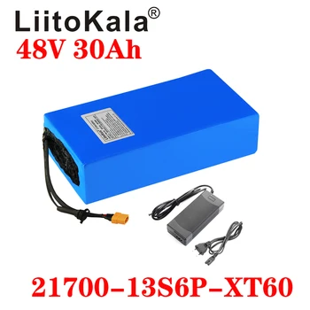 LiitoKala 48V 30Ah 21700 5000mah 13S6P de iones de Litio de la batería Scooter de la Batería de 48v 30ah Bicicleta Eléctrica de la Batería XT60 48V2A cargador