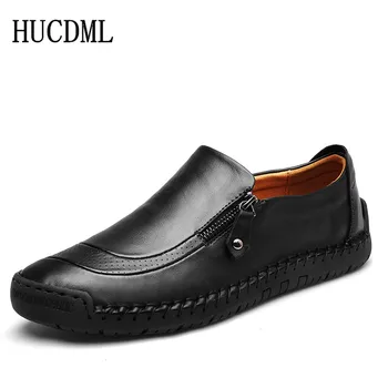 HUCDML 2020 de Cuero de los Hombres zapatos casuales suave y Cómodo mocasines para hombre de Gran Tamaño 38-48 Apoyo Dropshipping