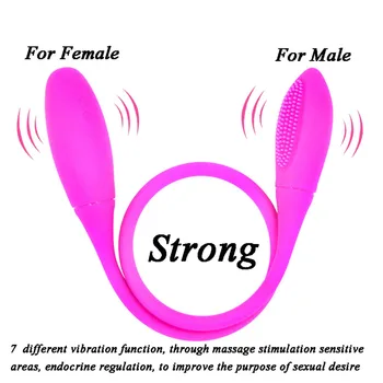Batería recargable de Doble Vibradores Lesbianas 7 Velocidad de G-spot Consolador Vibración Huevos Producto del Sexo Adulto Sexo Juguetes Anal Vibrador Para Hombres