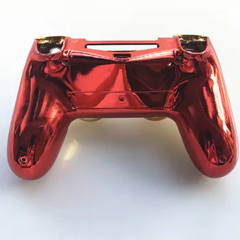 JDM 040 Lleno de Vivienda de Caso Delantera de Cromo Oro Rojo Shell de la Cubierta de Repuesto Para PS4 PRO Playstation 4 PRO JDS 040 V2 Controlador