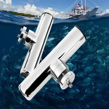 Marina de Acero Inoxidable de Aparejos de Pesca Accesorio Giratorio Titular de la Varilla adecuada para el 25-33 mm tubo