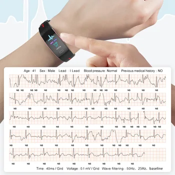 IMosi P3 de la presión arterial de la muñeca de la banda de monitor de ritmo cardíaco PPG ECG inteligente de pulsera de reloj de deporte Actividad de fitness tracker pulsera