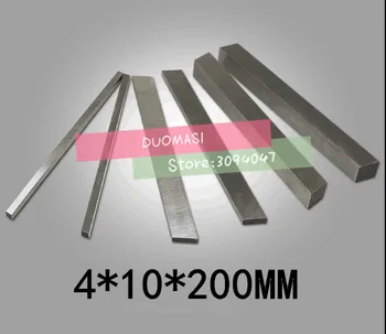 HRC60 4*10*200 mm de Alta velocidad de acero Afilada de acero de ACERO PALANQUILLAS de hoja Plana HSS herramienta de Torneado de BRICOLAJE cuchillo material, herramienta de Torno