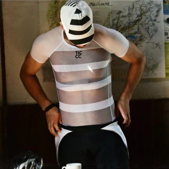 El deporte de ciclismo ropa interior de los hombres de Ciclismo de la Capa de Base de malla camisa sin mangas de la capa de base transpirable de secado Rápido de bicicletas de Carretera camiseta ciclismo