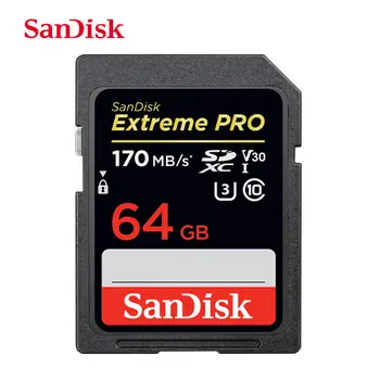 SanDisk Tarjeta SD para la Cámara de 80M-170 M/s de 256 gb 128 GB 64 GB 32 GB 16 GB Tarjeta de Memoria U3 U1 4K Tarjeta de memoria Flash para el Flash de la Cámara de la Tarjeta SDXC, SDHC