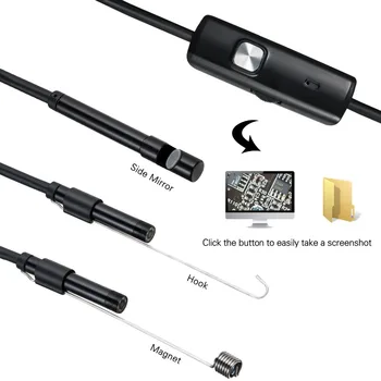 8mm lente de la Cámara Endoscopio HD 1080P 2M 5M Duro Tubo Flexible Mirco USB Tipo-C Boroscopio de Inspección de Vídeo para Android Endoscopio