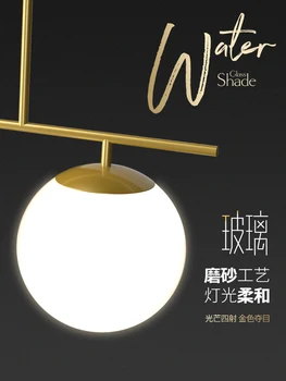 La simplicidad moderna LED de iluminación de la lámpara Nórdico Negro/de Oro de la Decoración de la cocina lámparas de Comedor Isla luces Colgantes