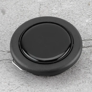 Universal Modificado Coche Estilo Coche de Carreras Volante de Dirección Botón de la Bocina del Altavoz de Control de la Cubierta + Metal + plástico Negro