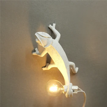 Seletti lagarto luz de la Noche Nórdica moderna Lindo LED de la Resina de los Animales camaleón lámpara de mesa, lámpara dormitorio sala de estar de casa deco Accesorios de Luz