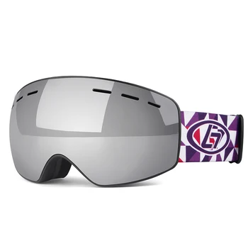 Niños Gafas de Esquí Con el Caso de Snowboard Gafas de protección para los Jóvenes Niños Niñas Niño de Protección UV de Doble Capa Esférica de la Lente