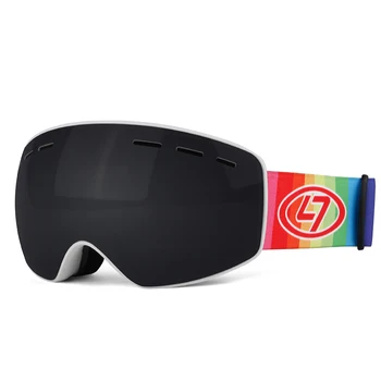Niños Gafas de Esquí Con el Caso de Snowboard Gafas de protección para los Jóvenes Niños Niñas Niño de Protección UV de Doble Capa Esférica de la Lente