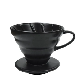 Ecocoffee 1-4 Tazas de Contado de Cerámica V60 Café Dripper Barista Coffee Maker Percolador con los Filtros de Papel