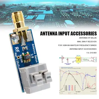 Mini 1:9 Antena HF Balun G10-003 SMA-F Receptor para 160-6m Amateur Bandas de Frecuencia C66