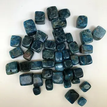 Al azar natural apatita azul de cristal de cuarzo se desplomó cubo de piedras de sanación reiki decoración del hogar para la venta 100g