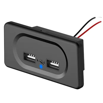 Dual USB Cargador de Enchufe 4.8 3.1 de 12V para Auto Moto Camioneta ATV Barco Coche RV Autobús 2.1 a 2.4 Un Adaptador de corriente de Salida