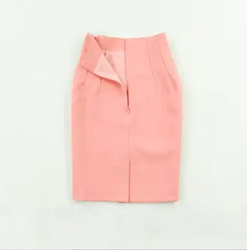 La moda del traje femenino del verano Nuevo de alta calidad de gran tamaño de la Gasa de la Menta de la Manga de la Camisa Suelta de + Naranja, Rosa, Bolsa de cadera Falda OL conjunto