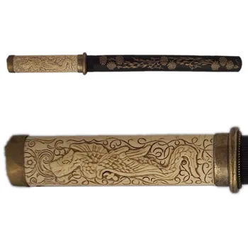 DENIX réplica de ambos cuchillo samurai katana Japonesa, siglo 16, 45 cm, hoja, sin afilar, para la decoración, coleccionistas, película props