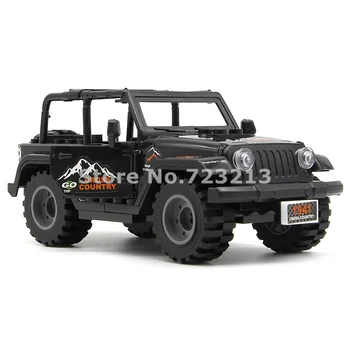 1pcs Negro de Coche Jeep Accesorios MOC SWAT de la Ciudad de Bloques de Construcción Militar Modelo de Ladrillo Kits Educativos Juguetes para los Niños