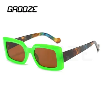 GAOOZE Rectángulo de Gafas de sol de las Mujeres de Moda de la PC Anti-reflejos de las Gafas Pequeñas Gafas de montura de Gafas de sol de Moda de Hombre LXD507