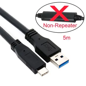 10m 8m 5m USB-C USB 3.1 Tipo C Macho a USB3.0 Tipo a Macho de Datos GL3523 Repetidor por Cable para Tablet y Teléfono y la Unidad de Disco Duro Cable