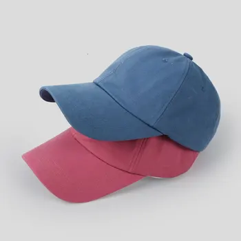 Nuevo algodón de las mujeres de los hombres Gorra de Béisbol de color Sólido Sombrero de Estilo Casual Unisex Hip Hop Sombreros al aire libre ajustable sombrero de sol de otoño