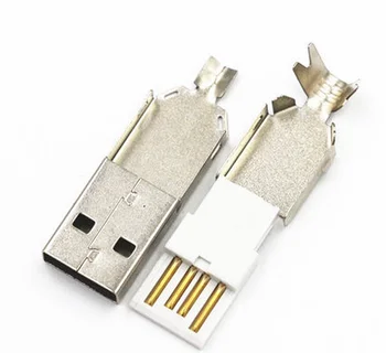 20Pcs USB a Macho de Tres Tipos de Conector de Enchufe de 36.5 mm Para PC DIY