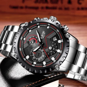 LIGE Reloj de los Hombres del Deporte de Moda Reloj de Cuarzo para Hombre Relojes de la Marca Superior de Lujo de Acero Lleno de Negocio Impermeable Reloj Relogio Masculino