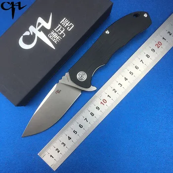 CH CH3504-G10 Flipper cuchillo plegable D2 hoja de cojinete de bolas G10 + asa de acero camping caza cuchillo de bolsillo de la EDC, herramientas