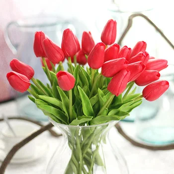 Artificial Clavel/ Tulipán/ Peonía/ Rosa Flores De La Boda Ramo De Parte De La Decoración Nueva