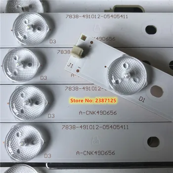 Nuevo 1set=9 UNIDADES de Retroiluminación LED, Tiras de UNA CNK49D656 7838-491012-0540511 Para Toshiba 49L310U 49L420U LC490DUY-SHA2 K490WDR1