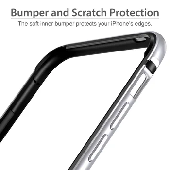 ESR Parachoques Caso para el iPhone X XR XS Marco de Metal de Lujo Armadura de Aluminio Anti-golpe de la Cubierta para el iPhone XR con Interior Suave Funda Bumper