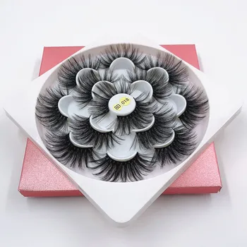 7 pares de visón pestañas 25mm 3D de imitación de visón pestañas hechas a mano de alta calidad natural de largas pestañas paquete con las pestañas de la caja de embalaje 2020